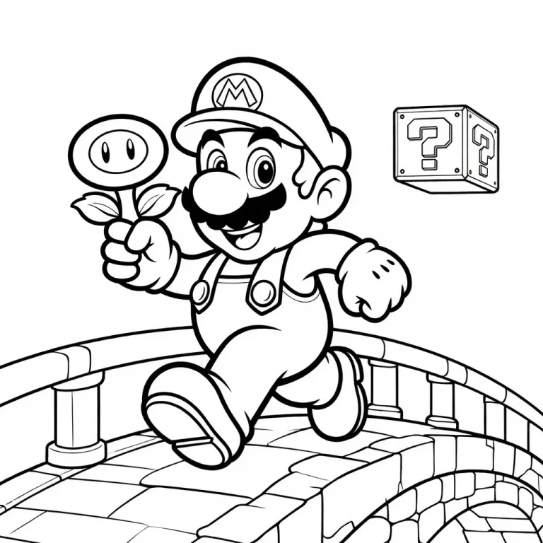 Mario Adventure Coloring Pages: Exciting Journeys for Kids