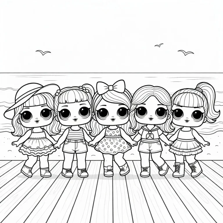 Glam LOL Coloring Page – Sparkly Fun for Kids