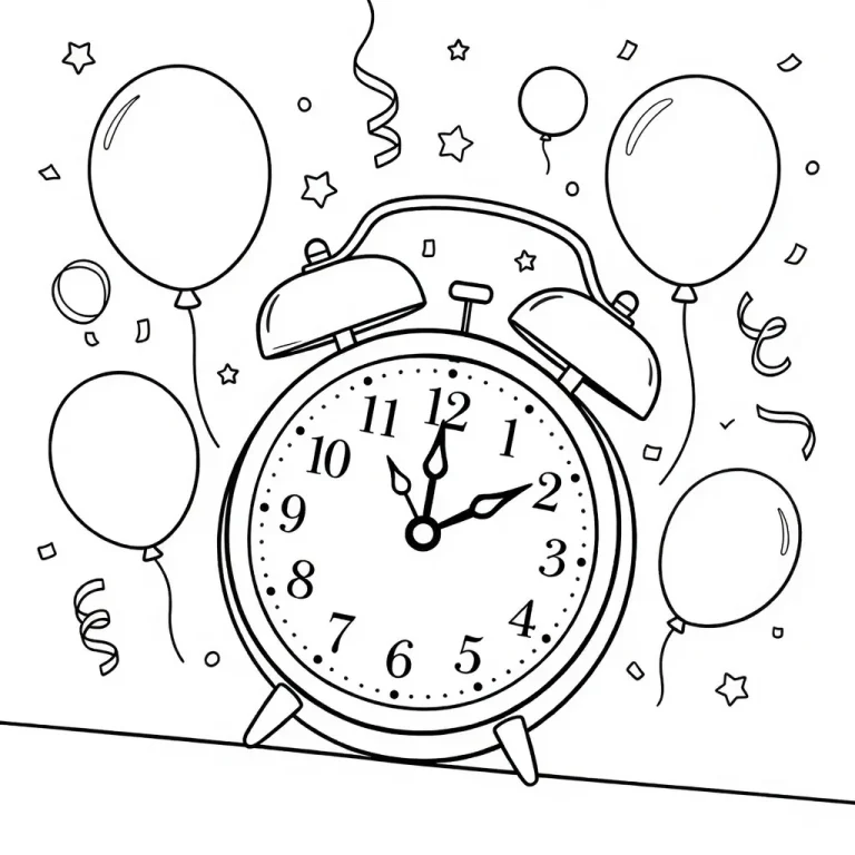 New Years Coloring Pages – Festive, Fun & Printable Designs to Start the Year Creatively