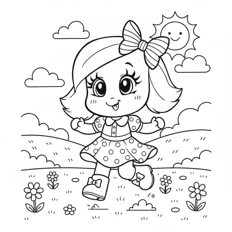 Poppy Coloring Page – Free Printable Fun for Kids and Adults