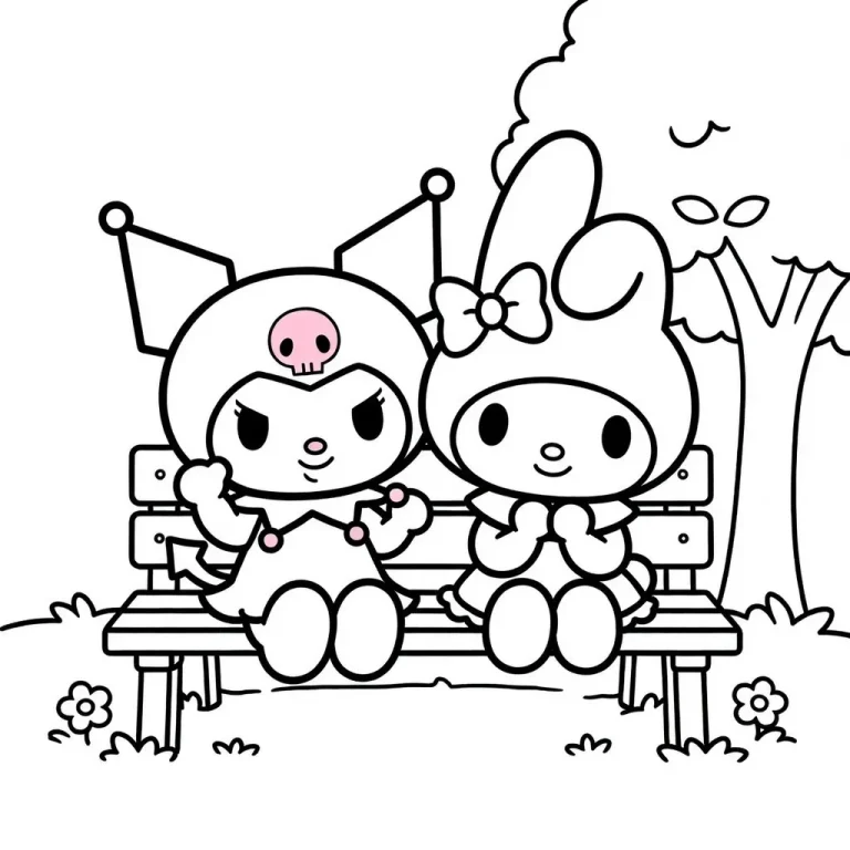 Mischievous Kuromi Coloring Pages: Fun and Creative Activity for Kids and Anime Fans