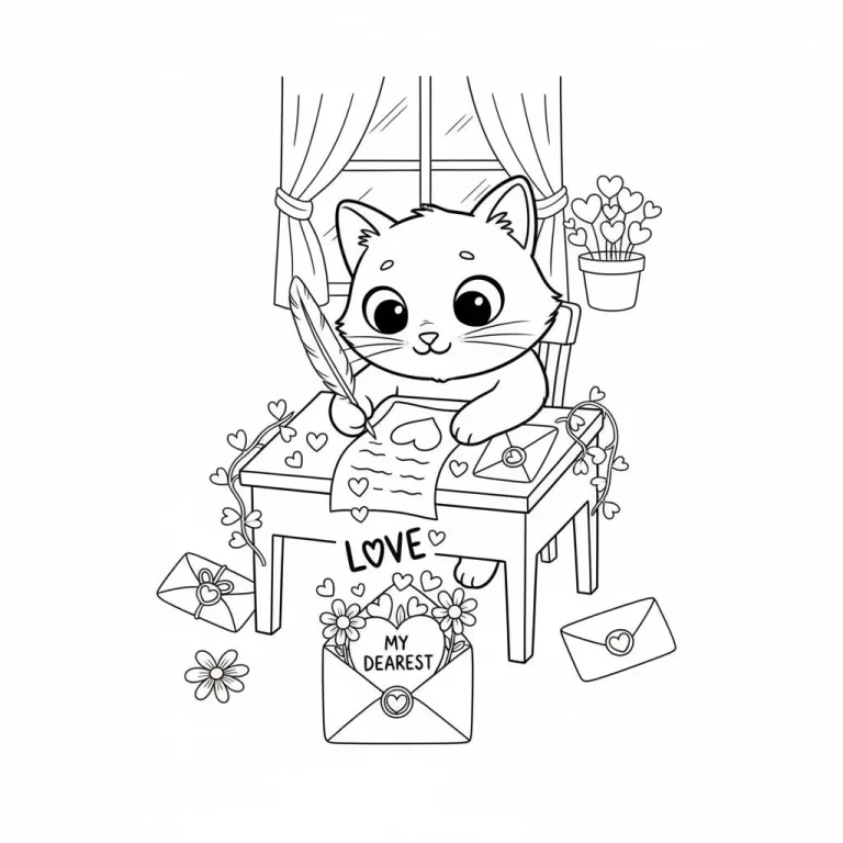 Valentine Coloring Pages for Kids – Cute Printable Fun