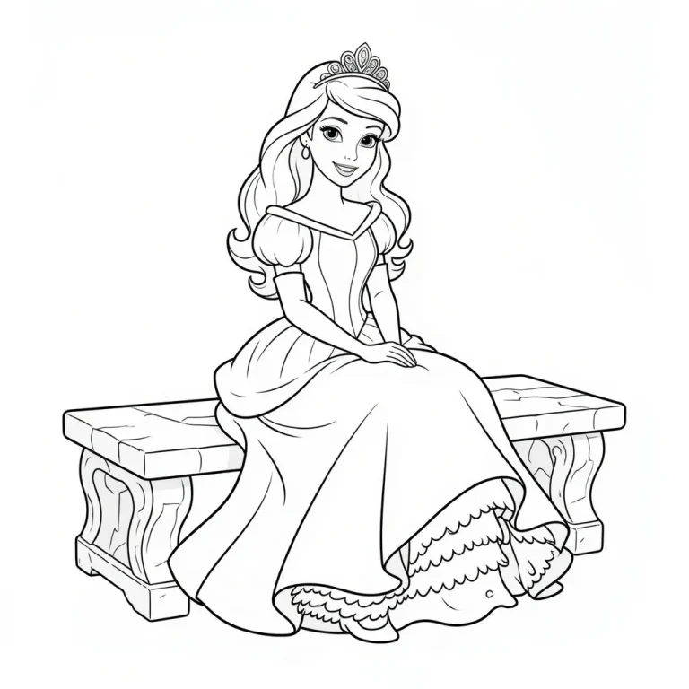 Pretty Princess Coloring Pages Sparkle With Grace, Fantasy, and Creative Fun
