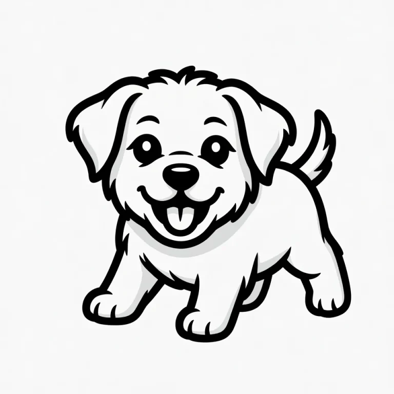 Playful Dog Coloring Pages: Fun and Energetic Adventures for Kids
