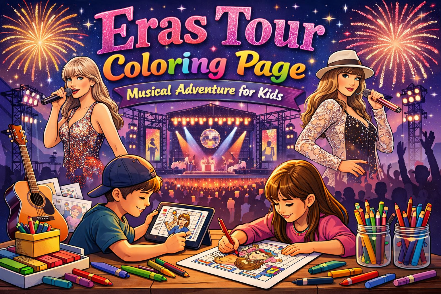 Eras Tour Coloring Page