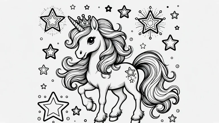 Unicorn Coloring Pages for Kids