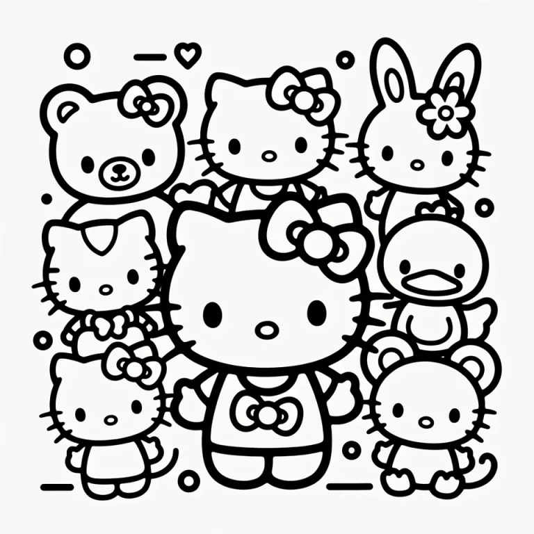 Sanrio Coloring Pages: Cute Creativity for Fans of Hello Kitty and Friends