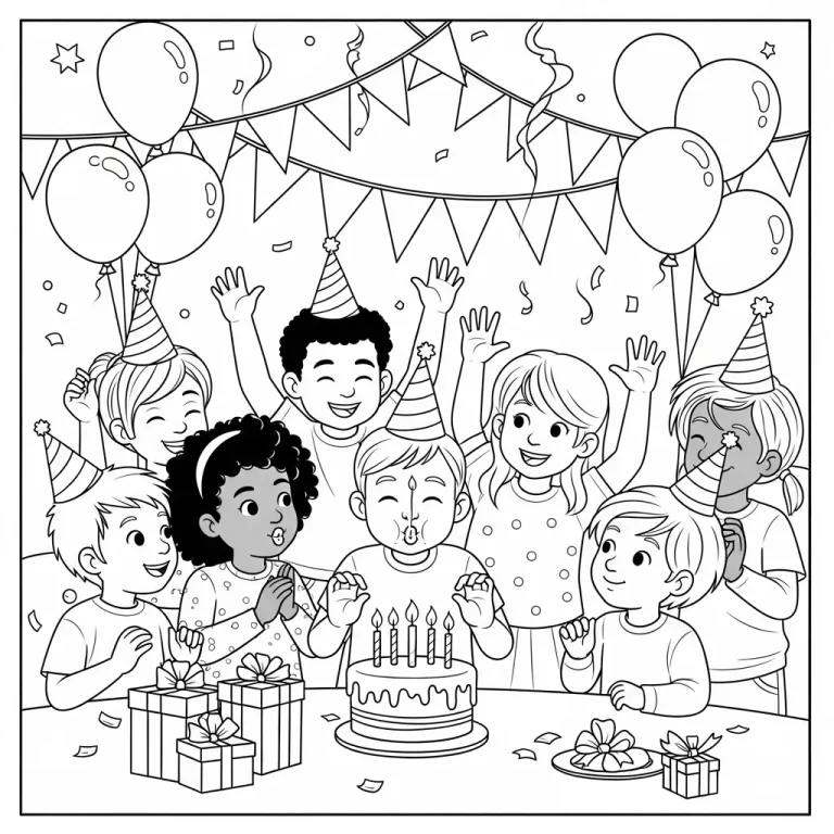 Happy Birthday Coloring Pages – Free Printable Party Fun for Kids